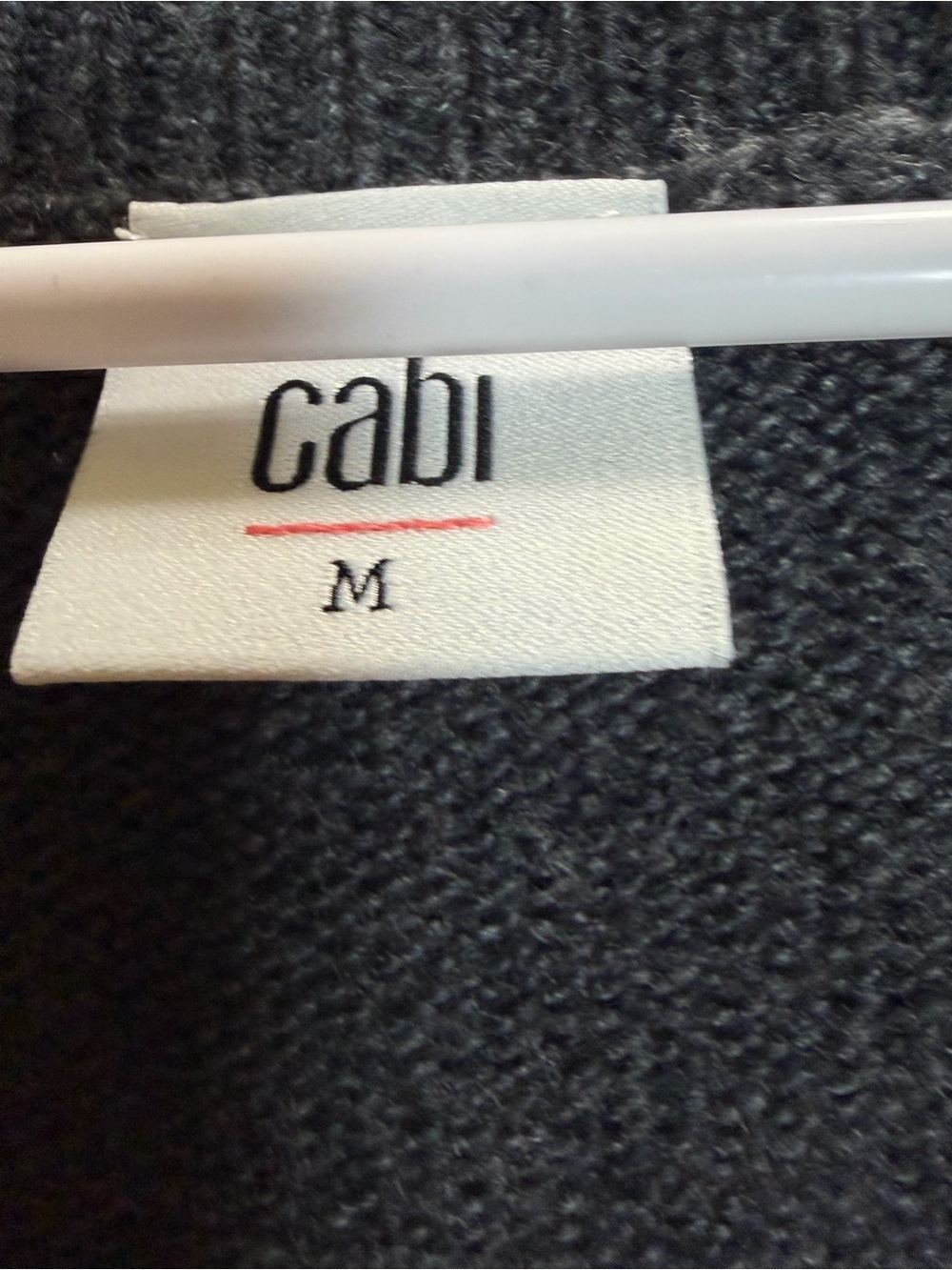 CAbi Charcoal Gray V-Neck Cardigan with Pearl Buttons - Picture 4 of 4